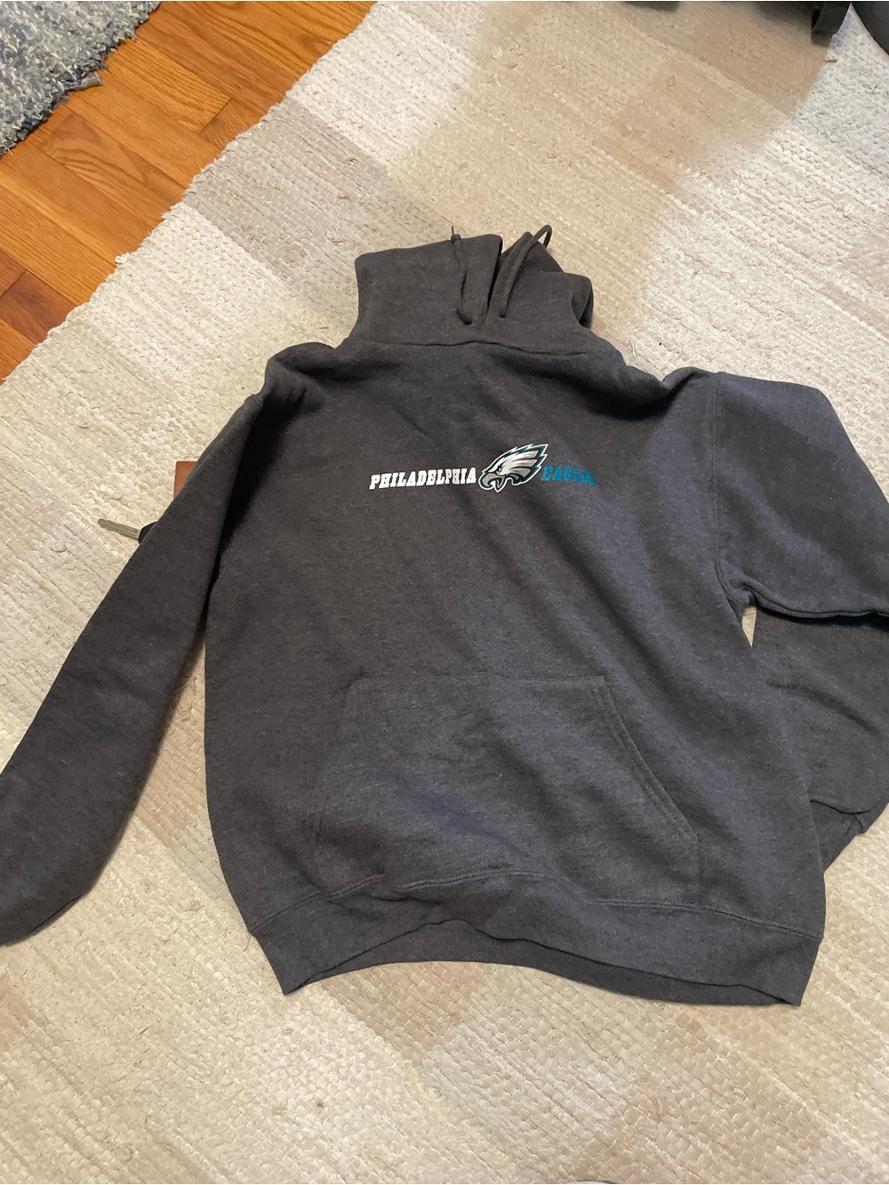 Philadelphia Eagles Medium Gray Hoodie Sweatshirt NFL Team Apparel